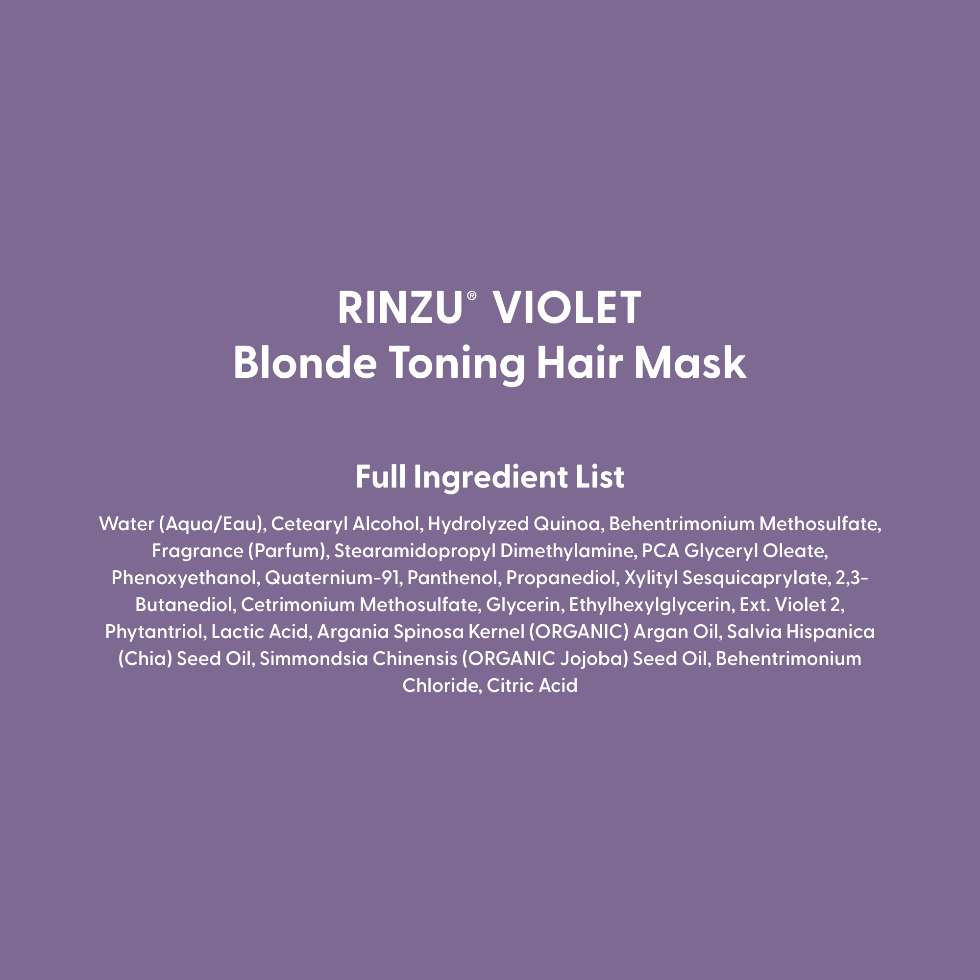 VIOLET Blonde Toning Hair Mask