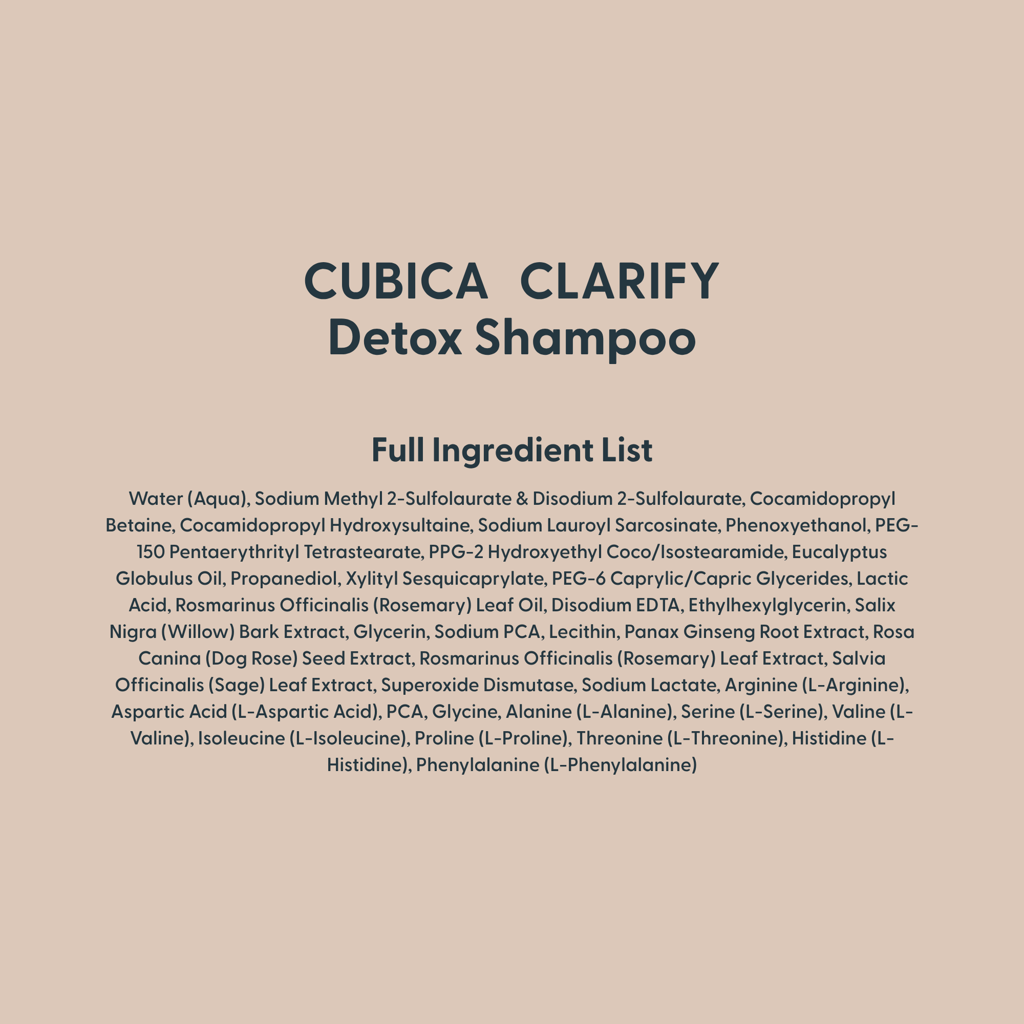 CLARIFY Detox Shampoo