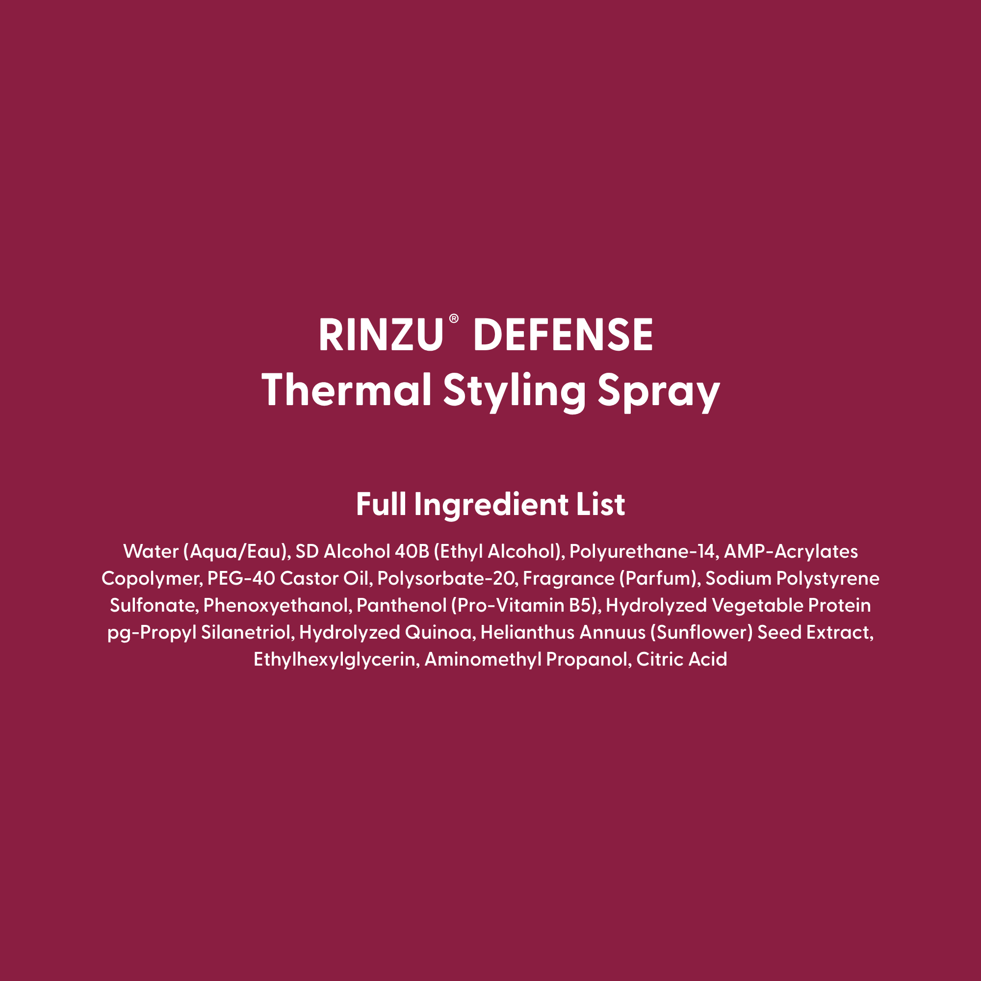 HEAT DEFENSE Thermal Styling Spray